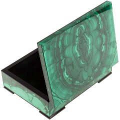 Большая малахитовая шкатулка для украшений «Клеопатра»