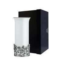 Фарфоровая ваза «Роза» с серебряным обрамлением