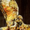 Подарочные нарды «Филин» из морёного дуба и янтаря