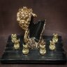 Подставка для бутылки «Лев» с рюмками перевёртышами