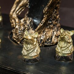 Подставка для бутылки «Лев» с рюмками перевёртышами