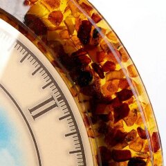 Настенные часы из янтаря «Калининградская филармония» для интерьера