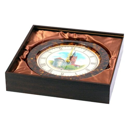 Настенные часы из янтаря «Калининградская филармония» для интерьера