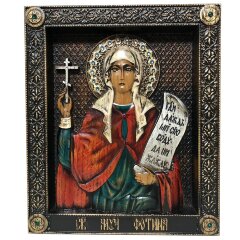 Именная икона «Святая мученица Фотинья» (Светлана) с кристаллами Сваровски