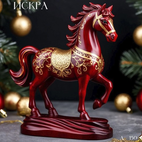 Декоративная фигурка китайский зодиак лошадка «Искра» в подарок к новому 2026 году