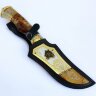 Коллекционный нож «Дамаск» с позолоченным клинком