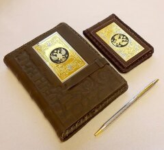 Набор «Ежедневник, визитница кожаная, ручка» 2
