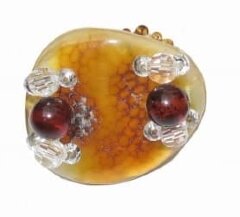 Кольцо из янтаря «Песчаный берег»