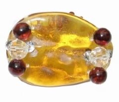 Кольцо из янтаря «Песчаный берег»