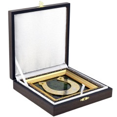 Настенное панно «Подкова на удачу» из натурального камня нефрит