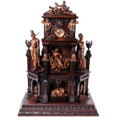 Напольные резные часы «Античная Греция» для интерьера дома