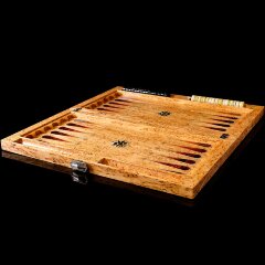 Восточные нарды «Арабские ночи» из карельской берёзы с янтарём