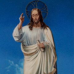 Художественная икона «Господь Иисус Христос» с ручной росписью