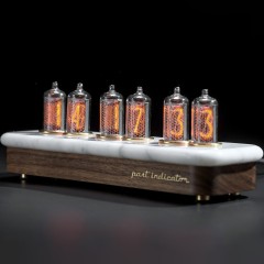 Ламповые часы «Белый мрамор» из коллекции Горные породы