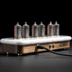 Ламповые часы «Белый мрамор» из коллекции Горные породы