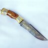 Сувенирный нож «Дамаск» с позолоченным клинком