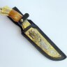 Сувенирный нож «Дамаск» с позолоченным клинком