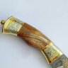 Сувенирный нож «Дамаск» с позолоченным клинком