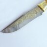 Сувенирный нож «Дамаск» с позолоченным клинком