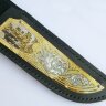 Сувенирный нож «Дамаск» с позолоченным клинком