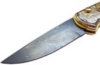 Нож складной дамасский "Олени"