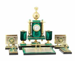 Набор настольный «Держава» (малахит)