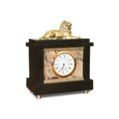 Часы настольные «Лев» (яшма)
