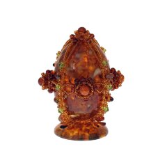 Пасхальное яичко из янтаря «Барышня» (малое)