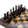 Янтарные складные шахматы «Антик» с фигурами