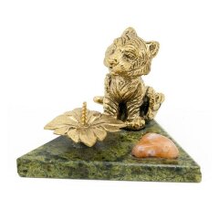 Декоративный подсвечник «Тигрёнок» — как символ 2022 года и новогодний сувенир