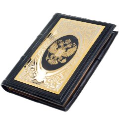 Блокнот ежедневник в кожаном переплёте «Держава» для корпоративных подарков
