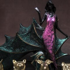 Подставка для бутылки «Морская Дива» с рюмками перевёртышами