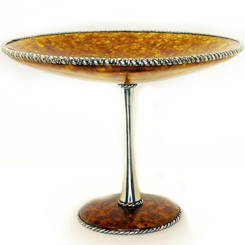 Красивая конфетница из янтаря «Венеция»