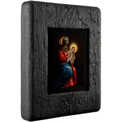 Художественная икона «Пресвятая Дева Мария» с ручной росписью