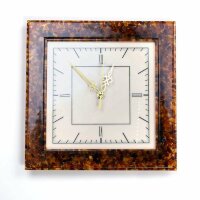 Квадратные настенные часы из янтаря «CLASSIC» для рабочего кабинета