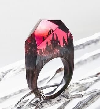 Кольцо "Рубиновый закат"