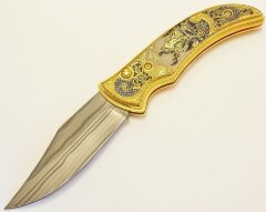 Нож складной дамасский &quot;Олень&quot;