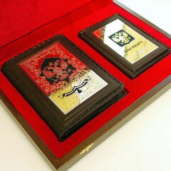 Кожаный набор «Герб России» (обложка для паспорта, ежедневник)