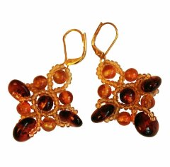 Серьги из янтаря «Вечерняя звезда»