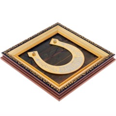 Настенное панно в багете «Подкова на счастье» яшма — подарки и сувениры для близких