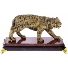 Бронзовая фигурка «Тигр на охоте» — как символ 2022 года и новогодний сувенир