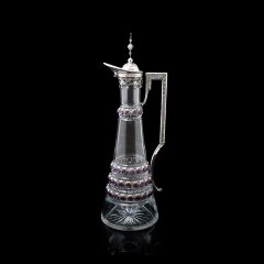 Серебряный кувшин «Восточный» из богемского хрусталя