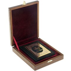 Кожаная обложка для авто-документов «Автомобилист» 122940 с позолоченной гравюрой