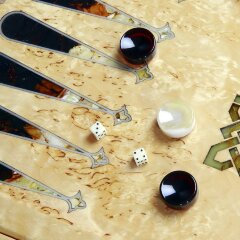 Нарды из карельской берёзы «Жемчужина востока» классические