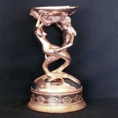 Бронзовый подсвечник «Рыбы» для декора дома