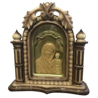 Резная икона «Божья матерь» 