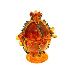 Пасхальное яичко из янтаря «Царевна» (малое)