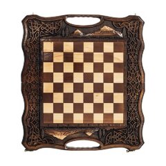 Шахматы нарды шашки «Арарат» резные из массива дерева