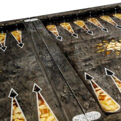 Сувенирные нарды «Орнамент» из карельской берёзы и янтаря