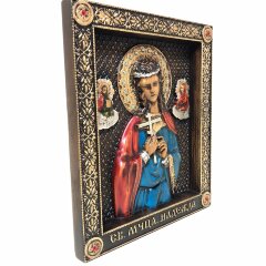 Именная икона «Святая мученица Надежда» с кристаллами Сваровски